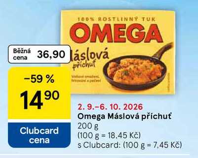Omega Máslová příchuť, 200 g