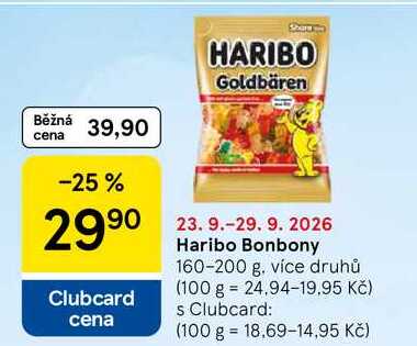 Haribo Bonbony, 160-200 g