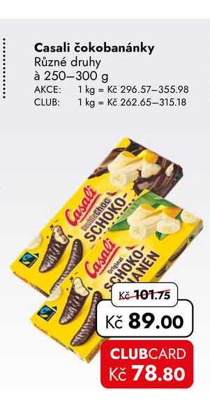 Casali čokobanánky à 250-300 g