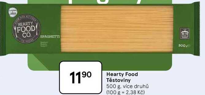 Hearty Food Těstoviny, 500 g