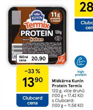 Mlékárna Kunín Protein Termix, 120 g