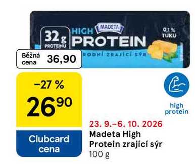 Madeta High Protein zrající sýr, 100 g