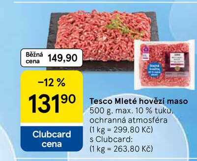 Tesco Mleté hovězí maso, 500 g 