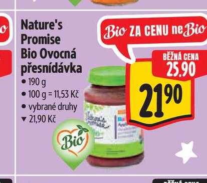  Nature's Promise Bio Ovocná přesnídávka 190 g  
