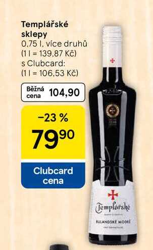 Templářské sklepy, 0.75 l