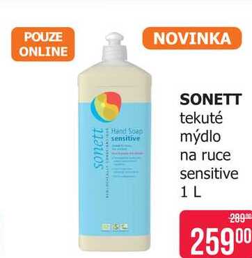 SONETT tekuté mýdlo na ruce sensitive 1 L 