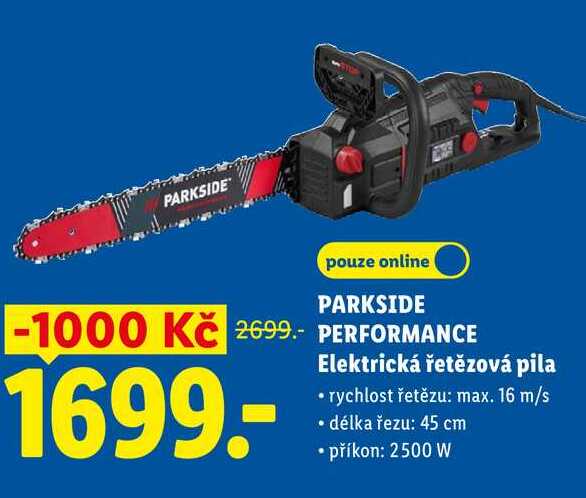 PARKSIDE PERFORMANCE Elektrická řetězová pila 