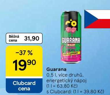 Guarana energetický nápoj plech, 0,5 l