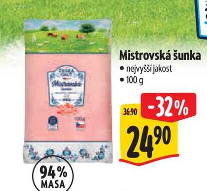 Mistrovská šunka 100 g