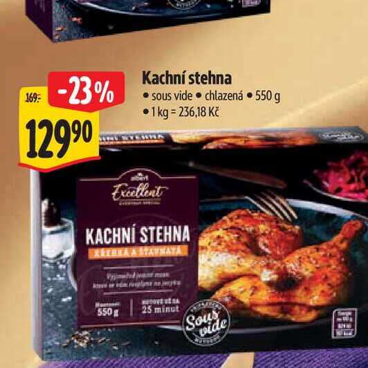 Kachní stehna sous vide 550 g