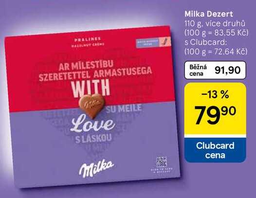Milka Dezert, 110 g