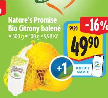 Nature's Promise Bio Citrony balené, 500 g 