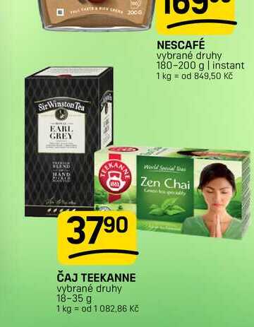 ČAJ TEEKANNE vybrané druhy 18-35 g