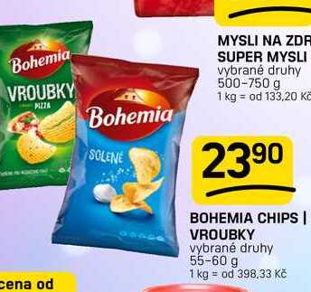 BOHEMIA CHIPS | VROUBKY vybrané druhy 55-60 g