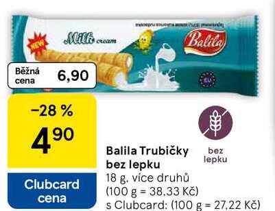 Balila Trubičky bez lepku bez lepku, 18 g