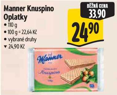 Manner Knuspino Oplatky, 110 g