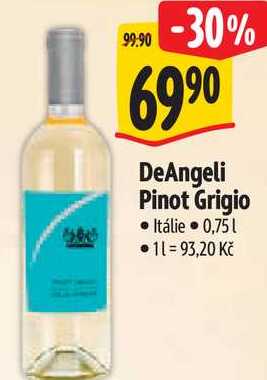 DeAngeli Pinot Grigio, 0,75 l