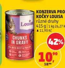 KONZERVA PRO KOČKY LOUISA Louis různé druhy, 415 g