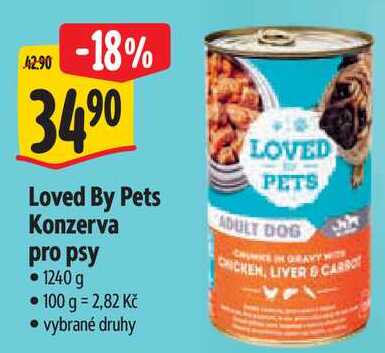 Loved By Pets Konzerva pro psy, 1240 g