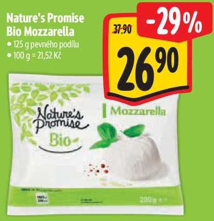 Nature's Promise Bio Mozzarella, 125 g