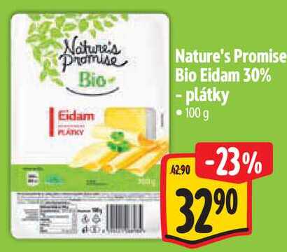 Nature's Promise Bio Eidam 30% - plátky, 100 g