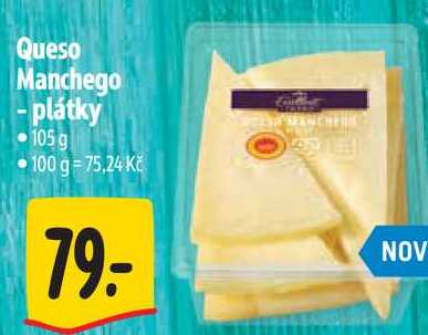 Queso Manchego -plátky, 105 g