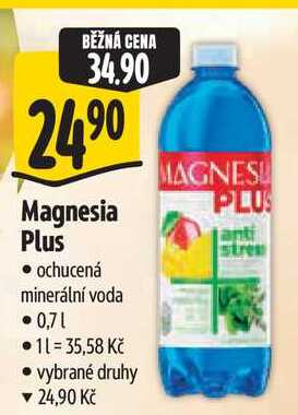 Magnesia Plus, ochucená minerální voda, 0,71