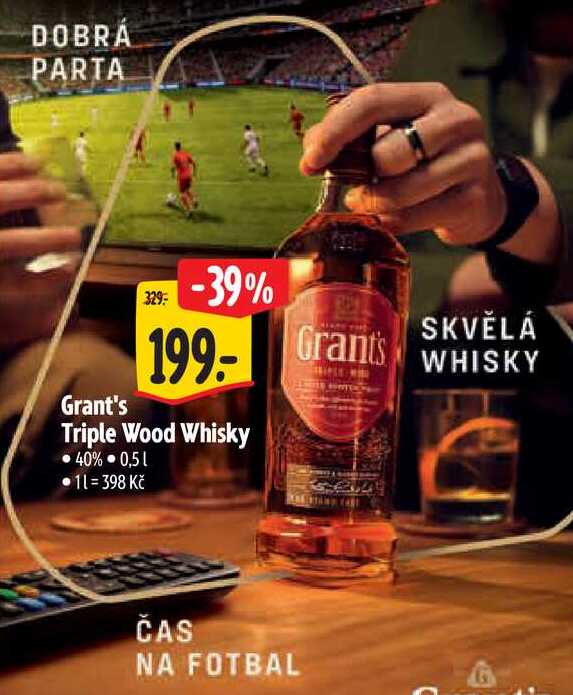 Grants Triple Wood Whisky, 40% ,0,51