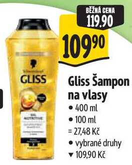 Gliss Šampon na vlasy, 400 ml  