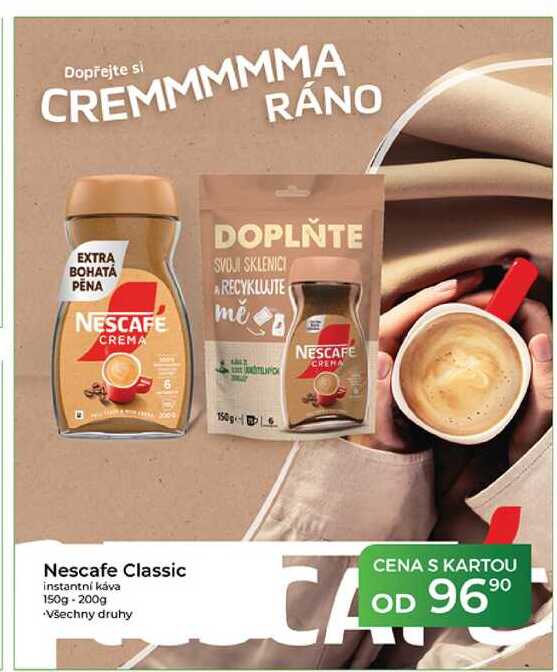 Nescafe Classic instantní káva 150g-200g