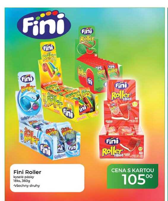 Fini Roller kyselé pásky 18ks, 360g