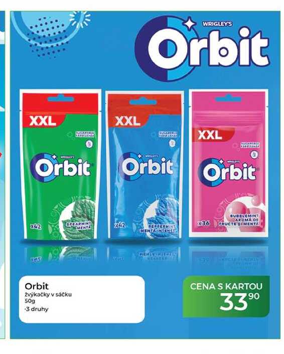 Orbit žvýkačky v sáčku 50g