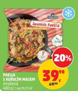 PAELLA S KUŘECÍM MASEM mražená, 400 g