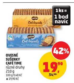OVESNÉ SUŠENKY CAFÉ TIME různé druhy, 210 g v akci