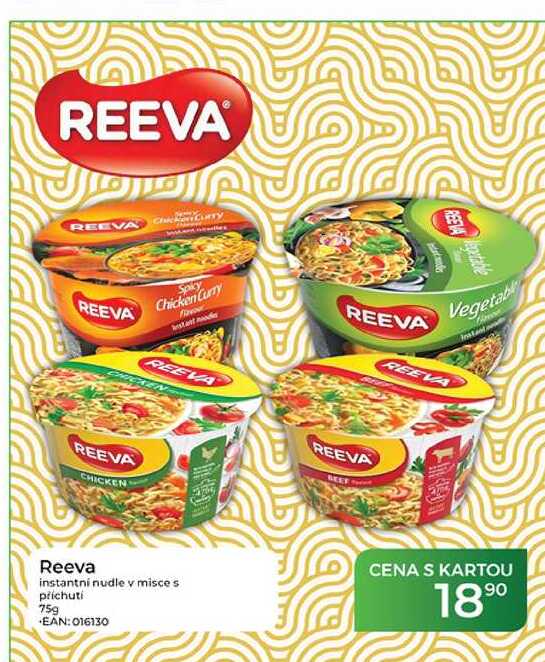Reeva instantni nudle v misces příchutí 75 g