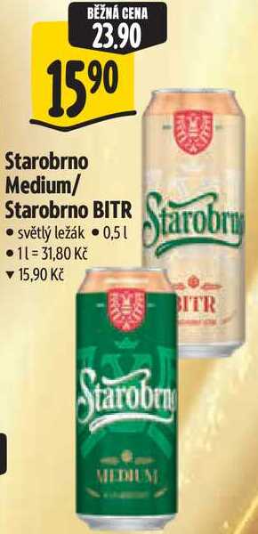 Starobrno BITR, 0,5 l v akci
