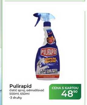 Pulirapid čistič sprej, odmašťovac 500ml, 650ml