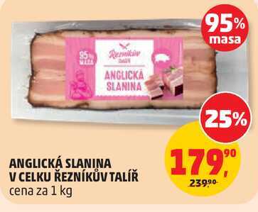 ANGLICKÁ SLANINA V CELKU ŘEZNÍKŮV TALÍŘ, 1 kg
