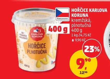 HOŘČICE KARLOVA KORUNA kremžská, 400 g