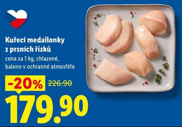 Kuřecí medailonky z prsních řízků, cena za 1 kg