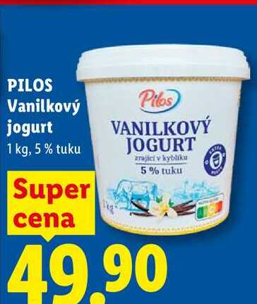 PILOS Vanilkový jogurt, 1 kg