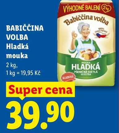 BABIČČINA VOLBA Hladká mouka, 2 kg
