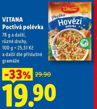VITANA Poctivá polévka, 78 g a další,