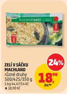 ZELÍ V SÁČKU MACHLAND různé druhy, 500/425/350 g