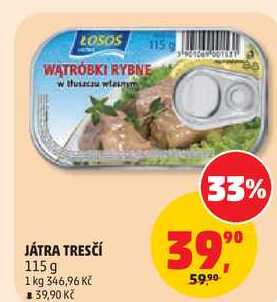 JÁTRA TRESČÍ, 115 g 