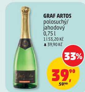 GRAF ARTOS polosuchý/ jahodový, 0,75 l