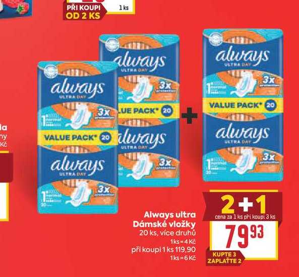 Always ultra Dámské vložky 20 ks