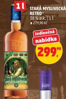 Stará Myslivecká retro 38%, 1 l