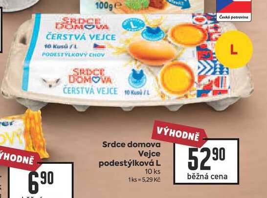 Srdce domova Vejce podestýlková L 10 ks 