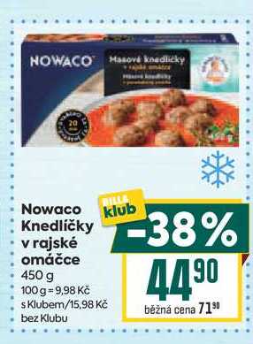 Nowaco Knedlíčky v rajské omáčce 450 g